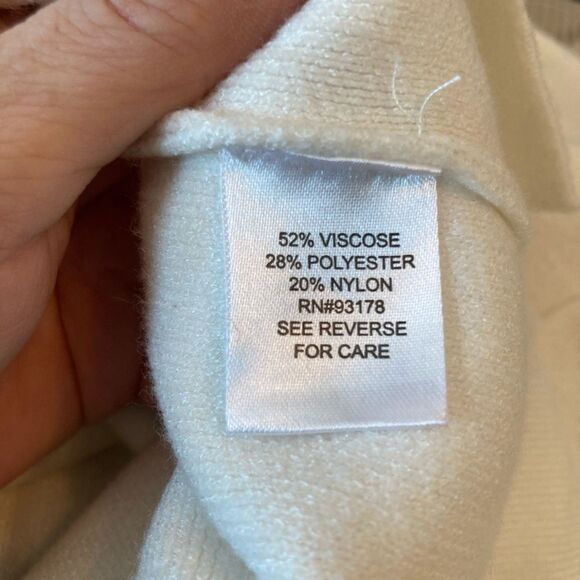 Truth by Republic Long Ivory Sweater Cardigan Shacket w/button flap pockets warm - Picture 8 of 11